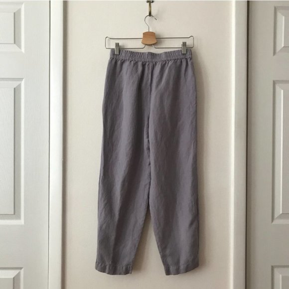 Madewell Linen Blend Crop Track Trousers - Picture 2 of 4